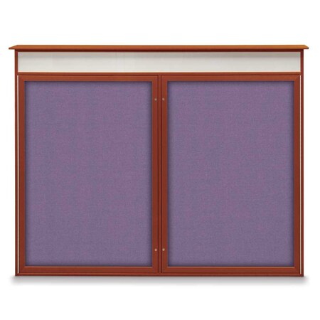 United Visual Products Single Door Enclosed Indoor Letterboard UV1124SD4824-BRONZE-GREEN